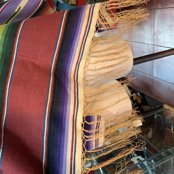 Vintage Mexican Saltillo Serape Poncho - Picture 2 of 4